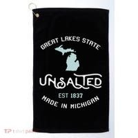 Great Lakes State Unsalted Est 1837 Made In Michigan Golf Towel thumb 0