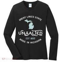 Great Lakes State Unsalted Est 1837 Made In Michigan Women's Long Sleeve Shirt thumb 0