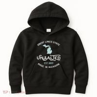 Great Lakes State Unsalted Est 1837 Made In Michigan Kids Hoodie thumb 0
