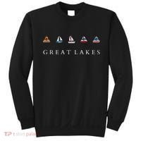 Great Lakes Sailing Americana Lake Michigan Lake Superior Sweatshirt thumb 0