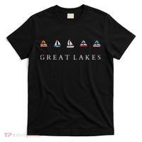 Great Lakes Sailing Americana Lake Michigan Lake Superior T-Shirt thumb 0