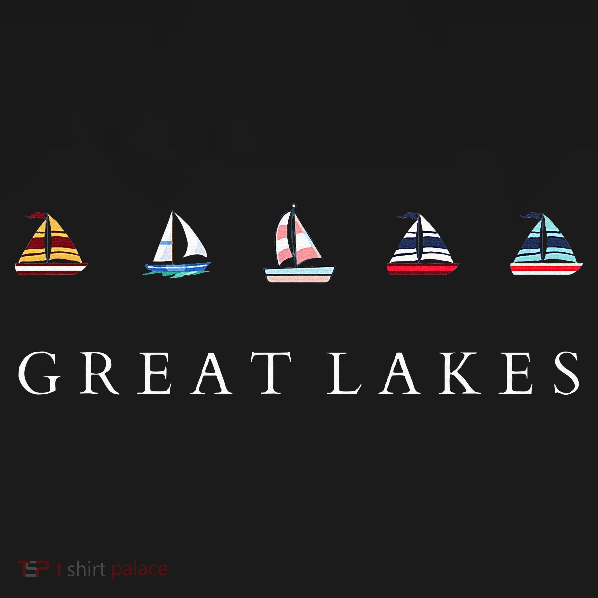 Great Lakes Sailing Americana Lake Michigan Lake Superior Women's Long Sleeve Shirt