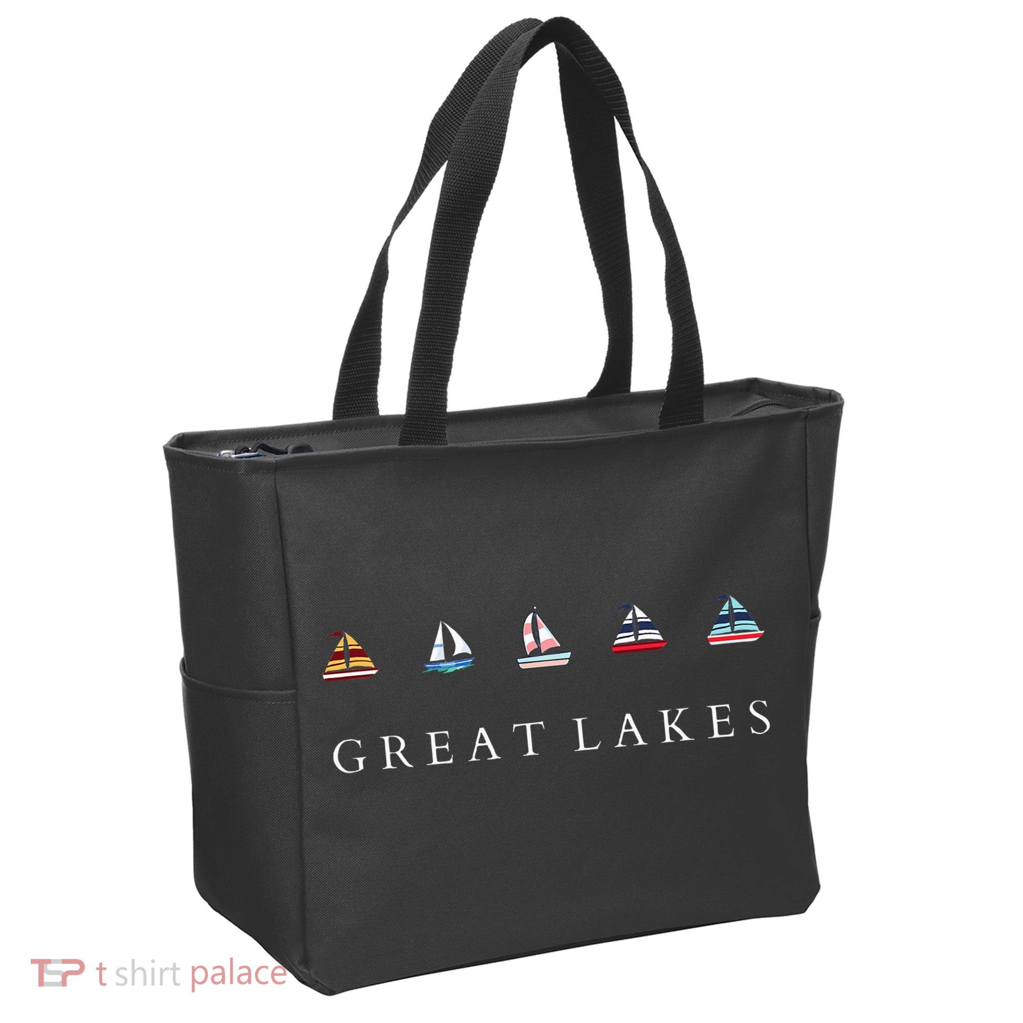 Great Lakes Sailing Americana Lake Michigan Lake Superior Tote Bag