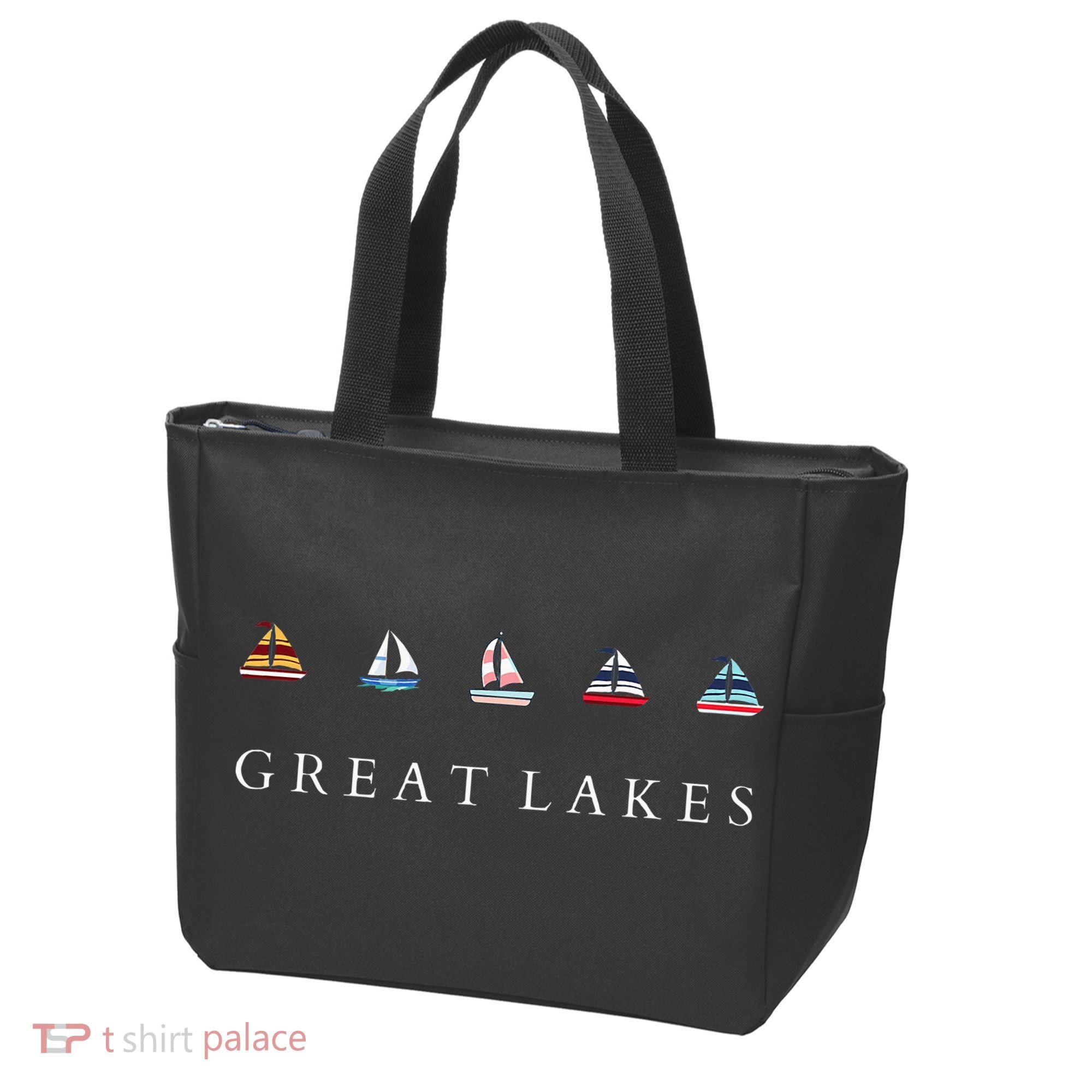 Great Lakes Sailing Americana Lake Michigan Lake Superior Tote Bag