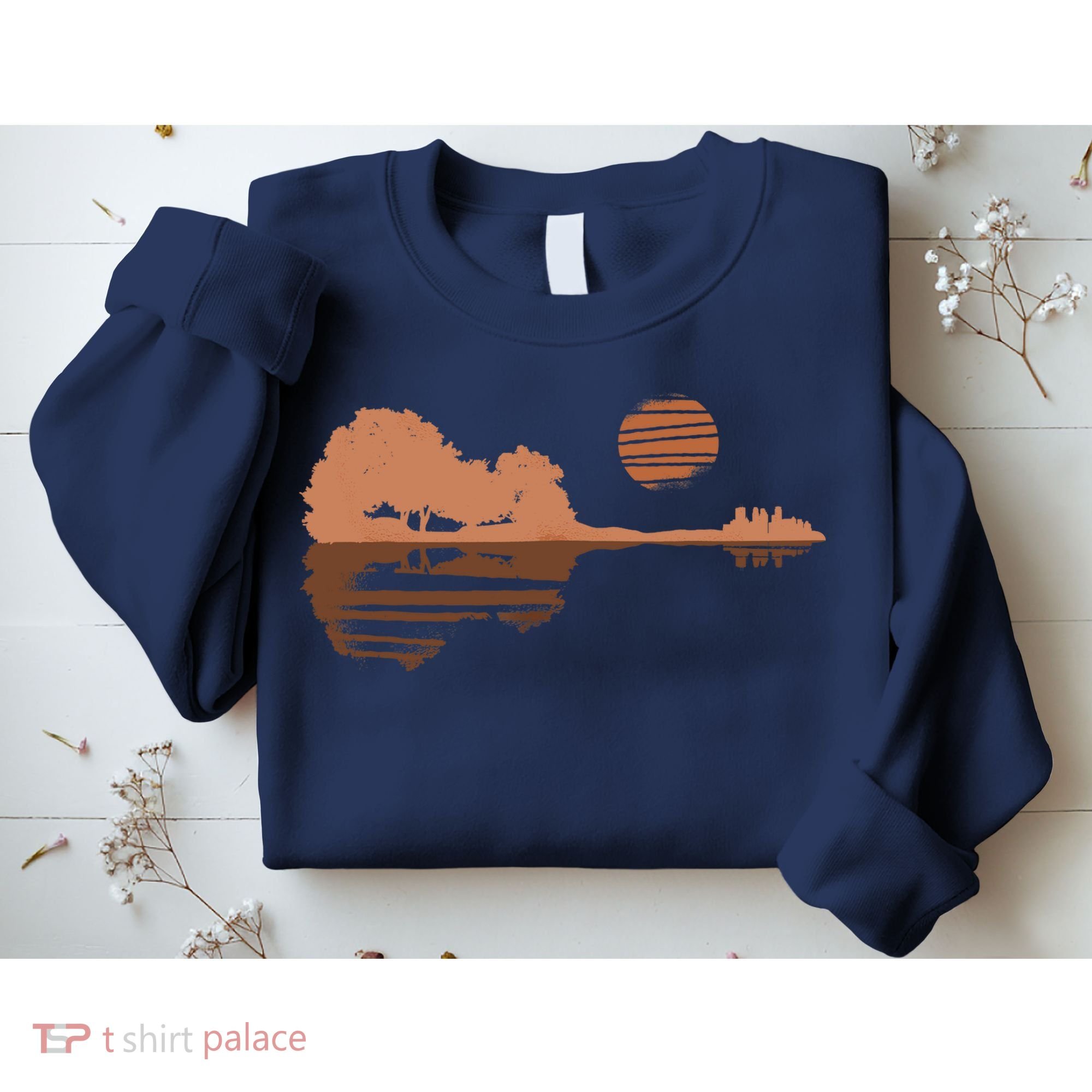 Guitar Lake Shadow Black History BLM Musician Guitarist Sweatshirt