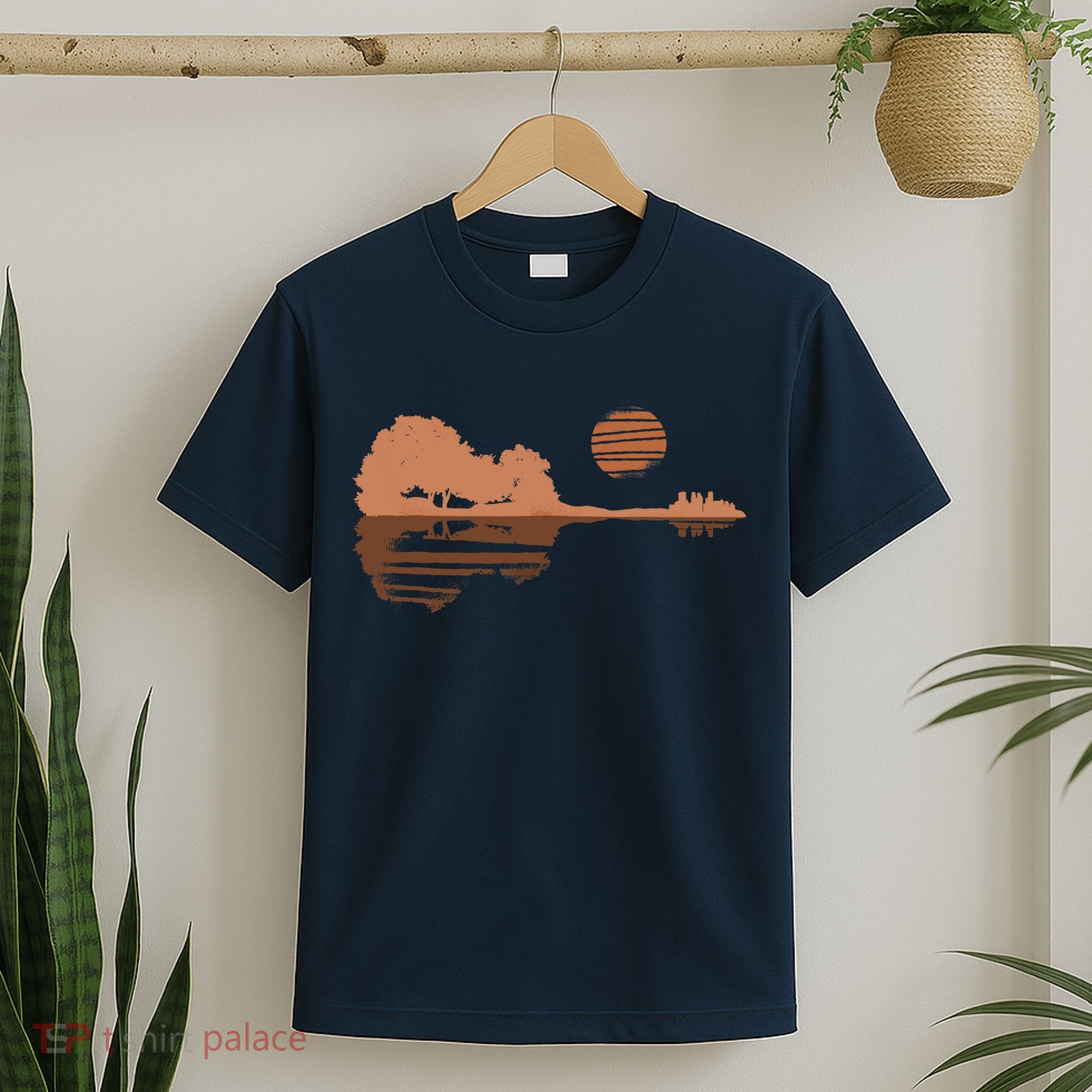 Guitar Lake Shadow Black History BLM Musician Guitarist T-Shirt
