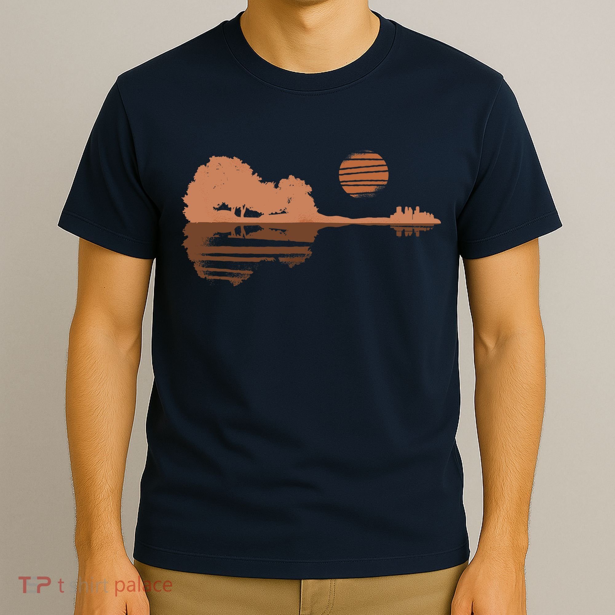 Guitar Lake Shadow Black History BLM Musician Guitarist T-Shirt