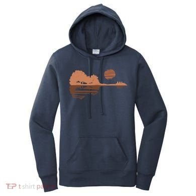 Guitar Lake Shadow Black History BLM Musician Guitarist Women's Hoodie