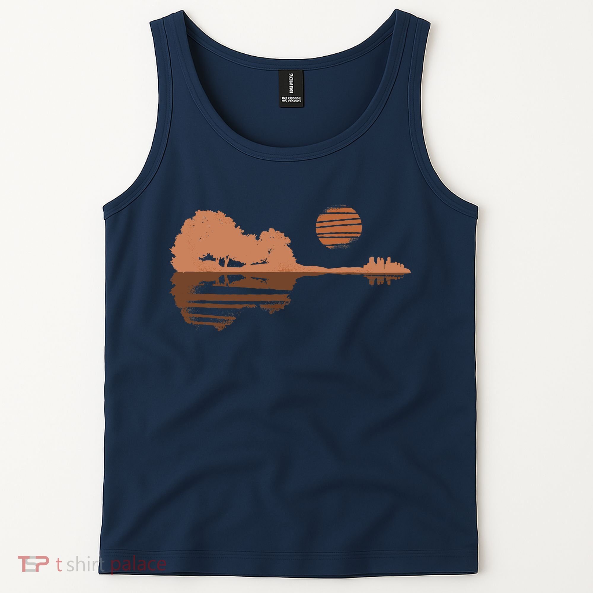 Guitar Lake Shadow Black History BLM Musician Guitarist Tank Top