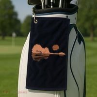 Guitar Lake Shadow Black History BLM Musician Guitarist Golf Towel thumb 2