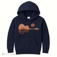 Guitar Lake Shadow Black History BLM Musician Guitarist Kids Hoodie thumb 0