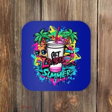 Get Loaded Summer Tea Junkie Ice Tea Dye Summer Vibes Gift Coaster