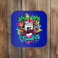 Get Loaded Summer Tea Junkie Ice Tea Dye Summer Vibes Gift Coaster thumb 0