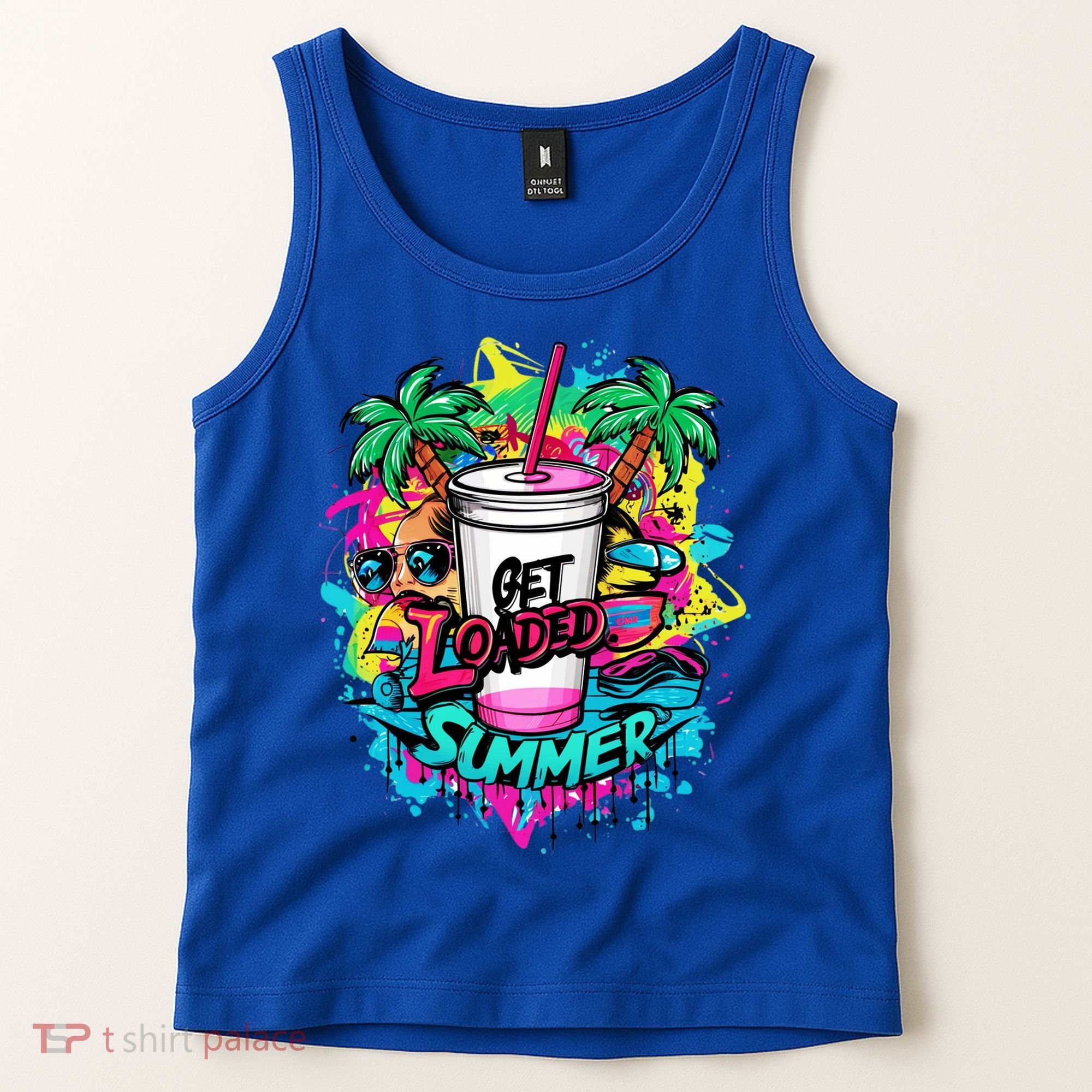 Get Loaded Summer Tea Junkie Ice Tea Dye Summer Vibes Gift Tank Top