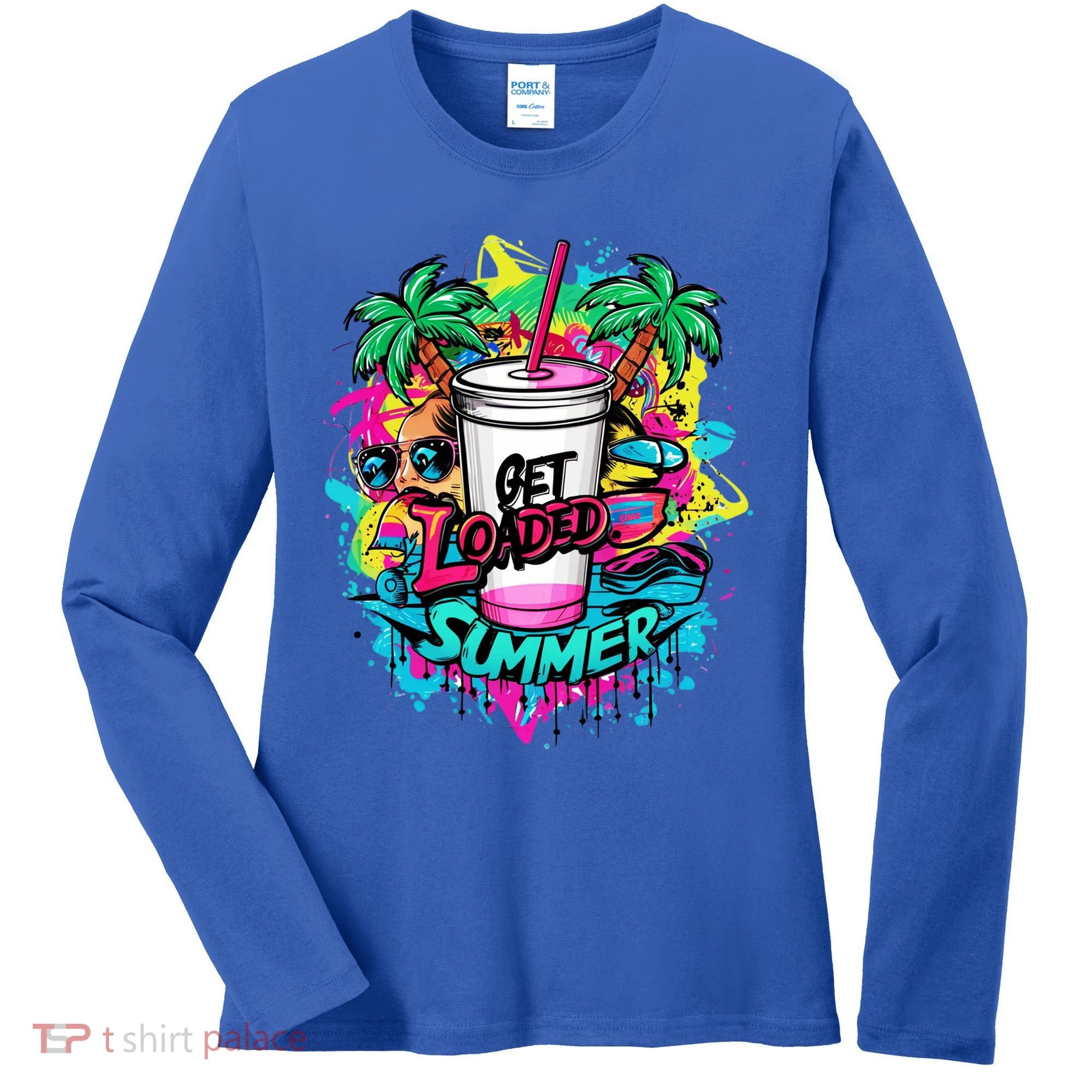 Get Loaded Summer Tea Junkie Ice Tea Dye Summer Vibes Gift Women's Long Sleeve Shirt