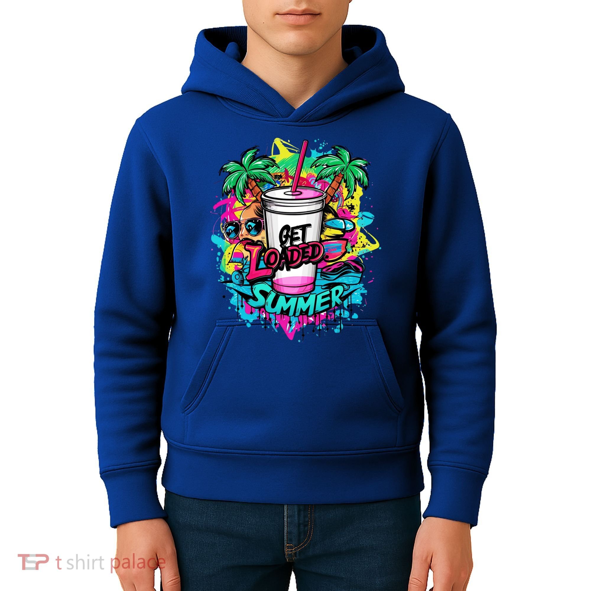 Get Loaded Summer Tea Junkie Ice Tea Dye Summer Vibes Gift Kids Hoodie