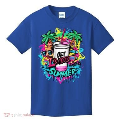 Get Loaded Summer Tea Junkie Ice Tea Dye Summer Vibes Gift Kids T-Shirt