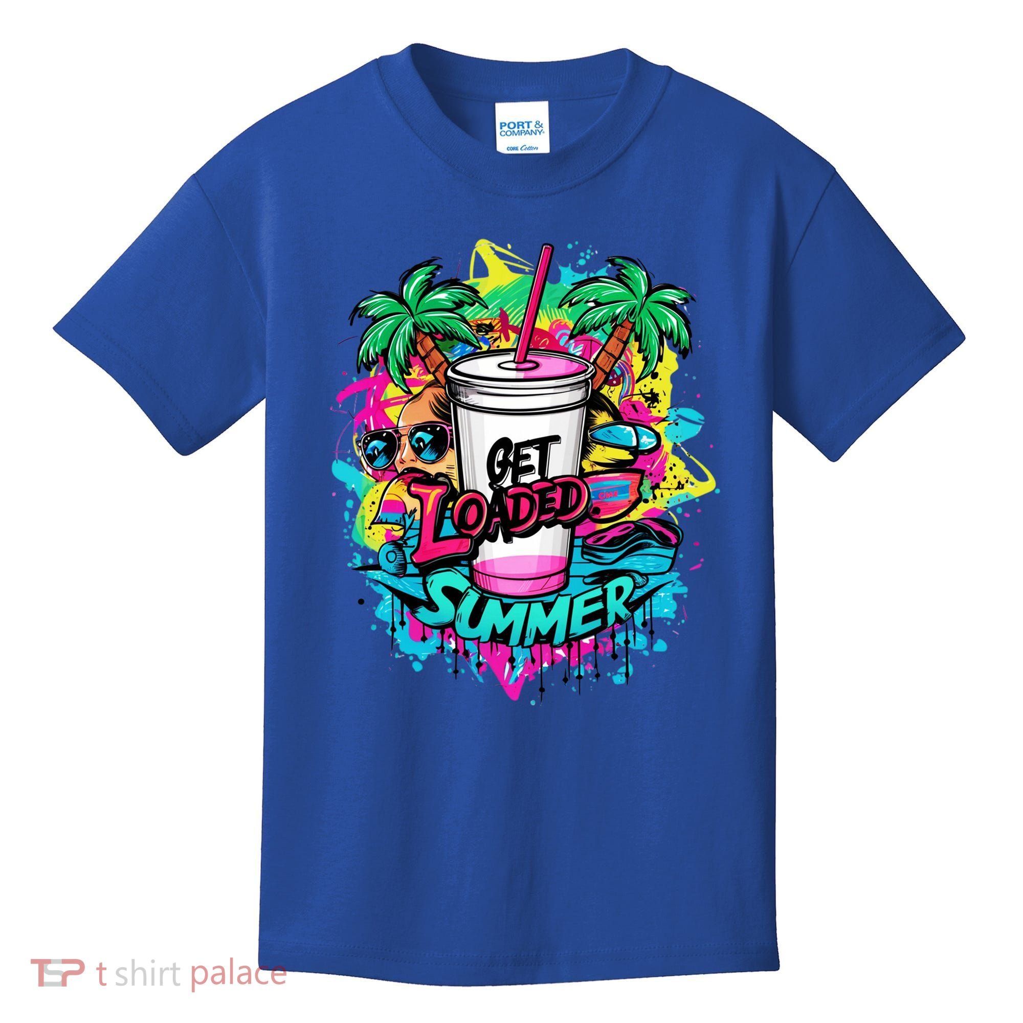 Get Loaded Summer Tea Junkie Ice Tea Dye Summer Vibes Gift Kids T-Shirt