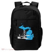 Great Lakes Shaped  Summer Michigan Mackinac Bridge Backpack thumb 0