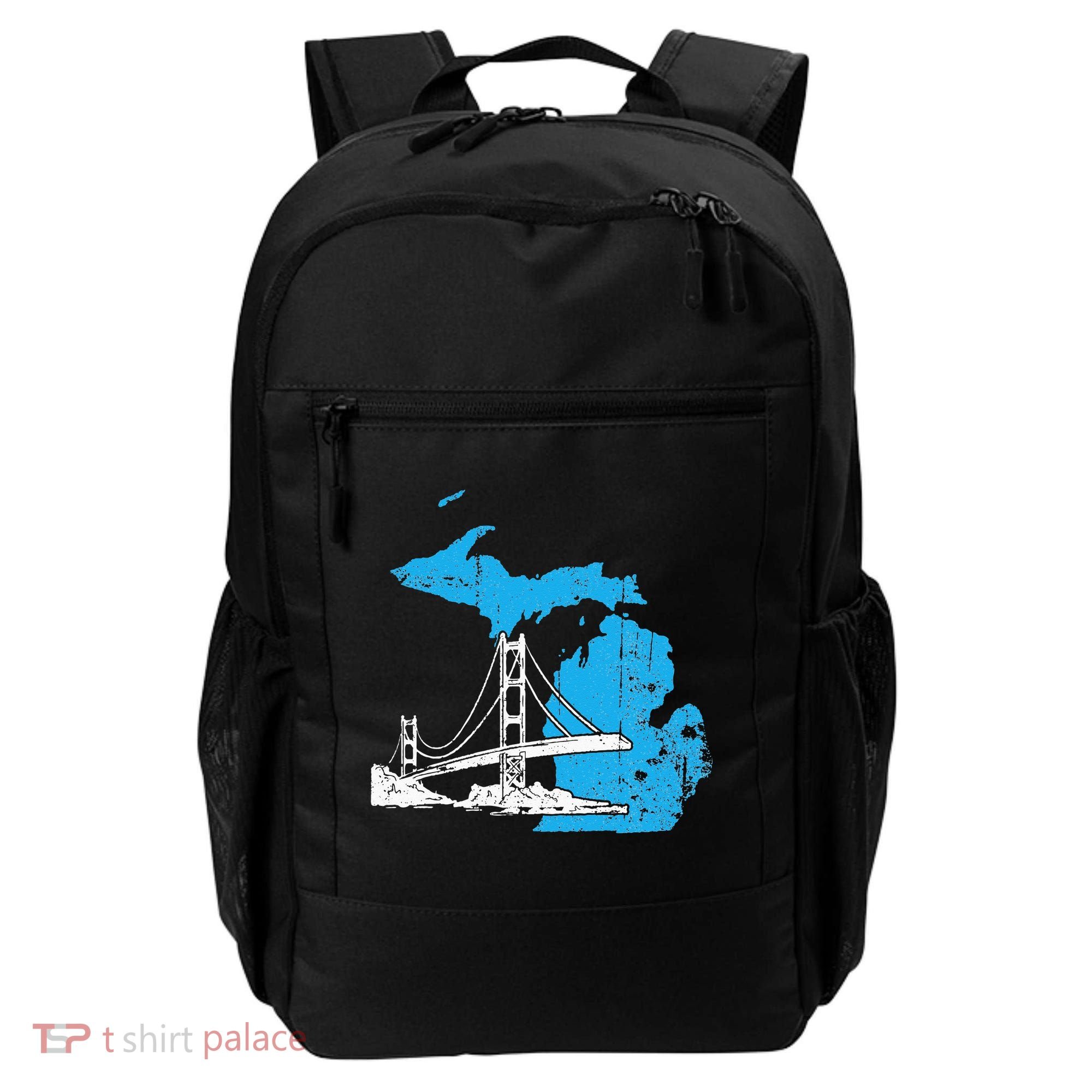 Great Lakes Shaped  Summer Michigan Mackinac Bridge Backpack