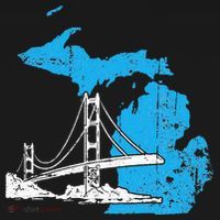 Great Lakes Shaped  Summer Michigan Mackinac Bridge Coaster thumb 2