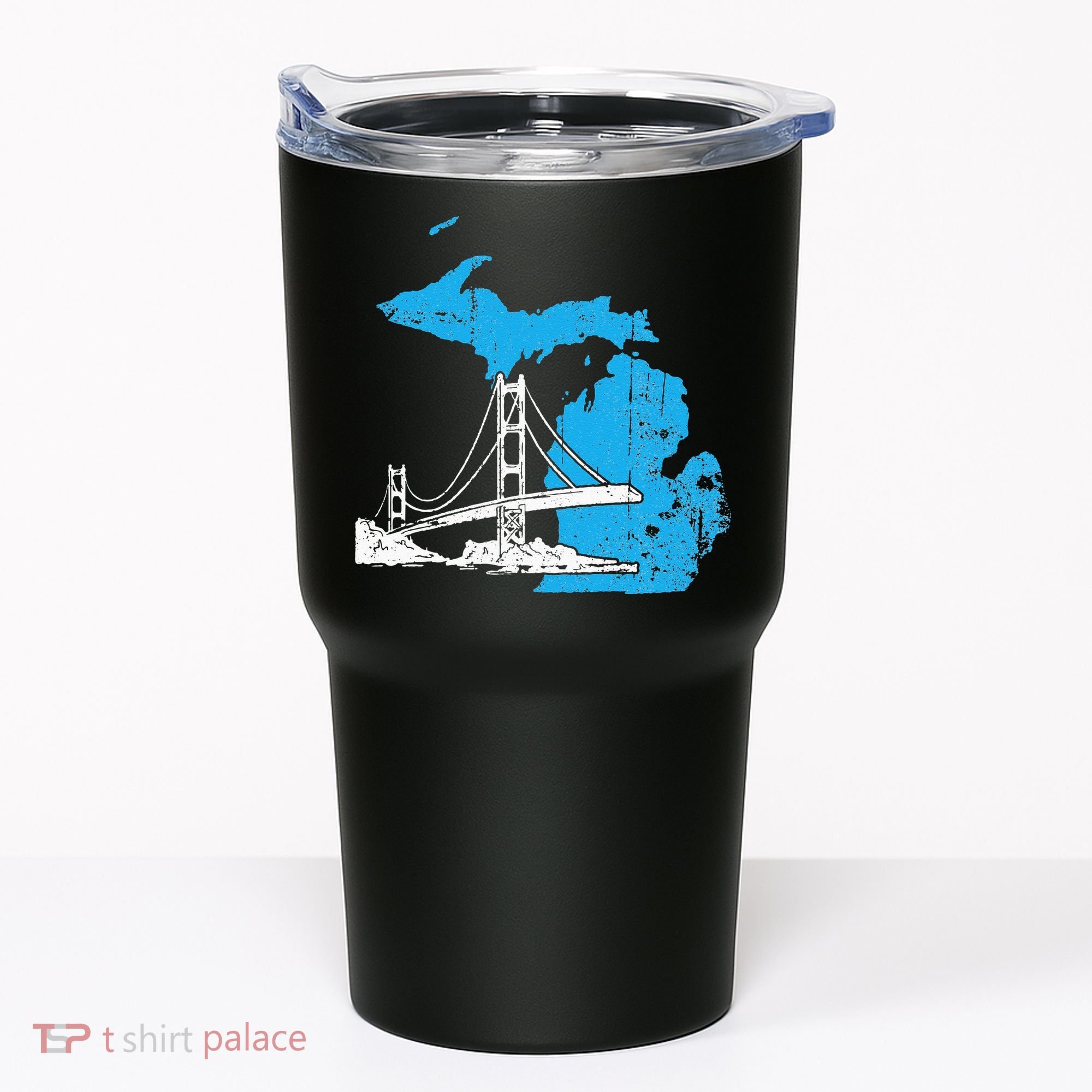 Great Lakes Shaped  Summer Michigan Mackinac Bridge Tumbler