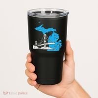 Great Lakes Shaped  Summer Michigan Mackinac Bridge Tumbler thumb 2