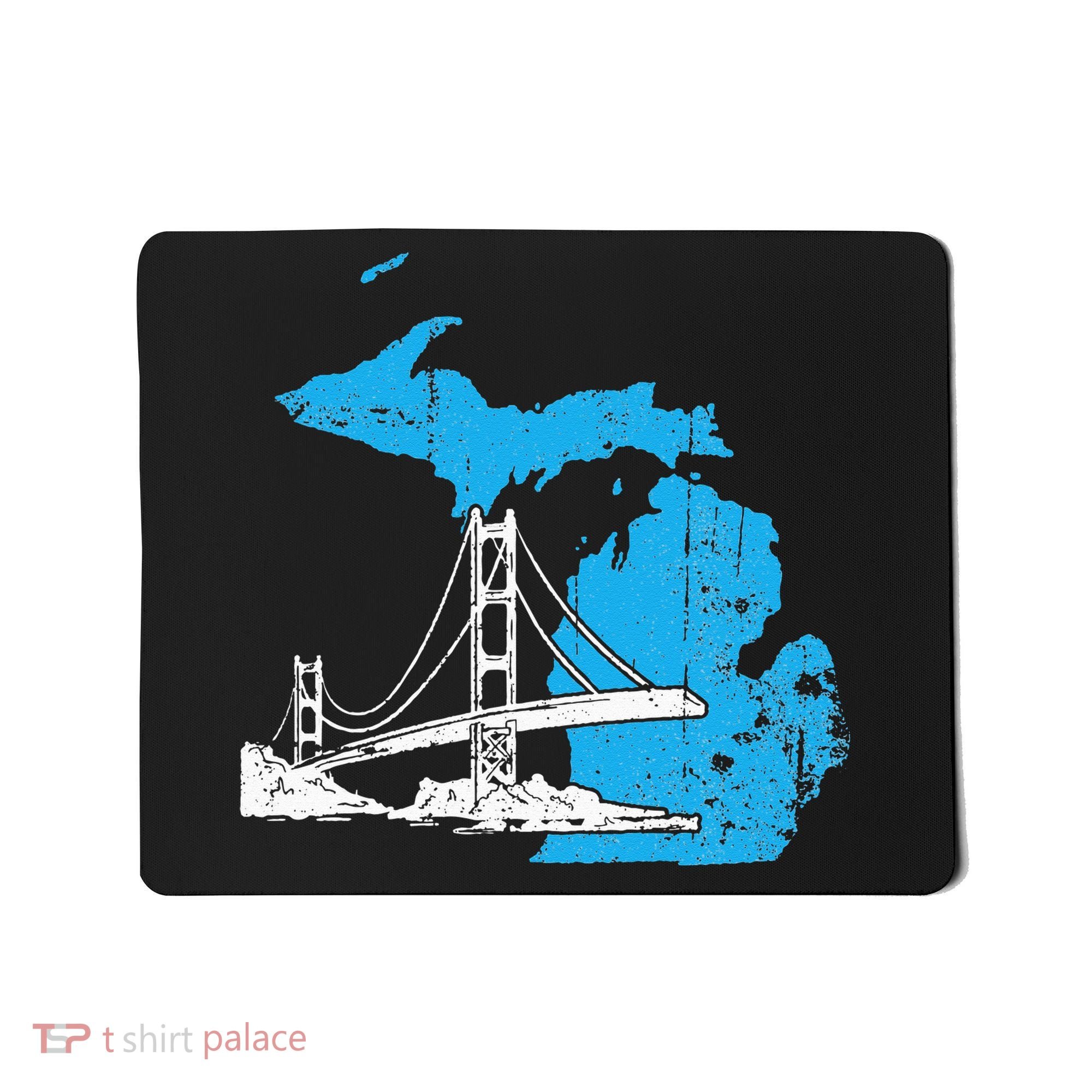 Great Lakes Shaped  Summer Michigan Mackinac Bridge Mousepad