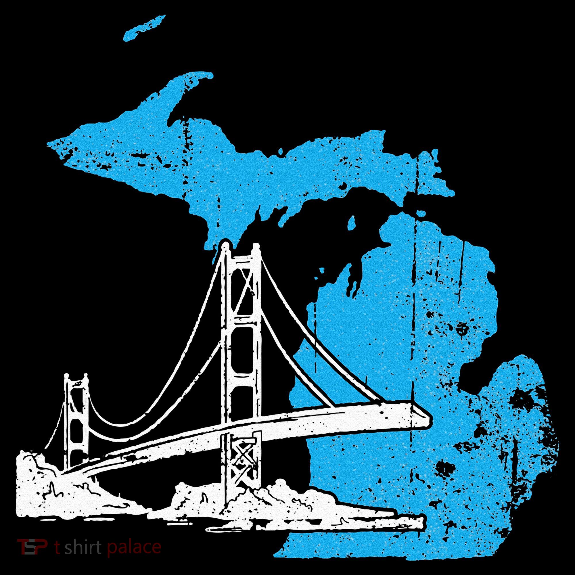 Great Lakes Shaped  Summer Michigan Mackinac Bridge Mousepad