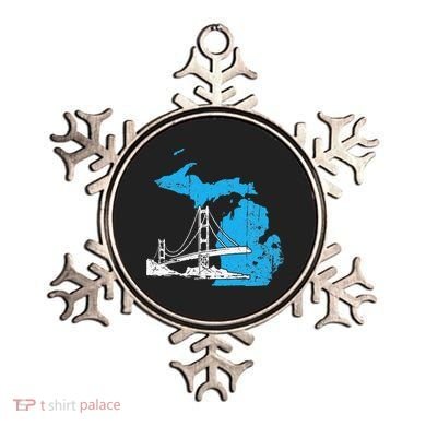 Great Lakes Shaped  Summer Michigan Mackinac Bridge Ornament