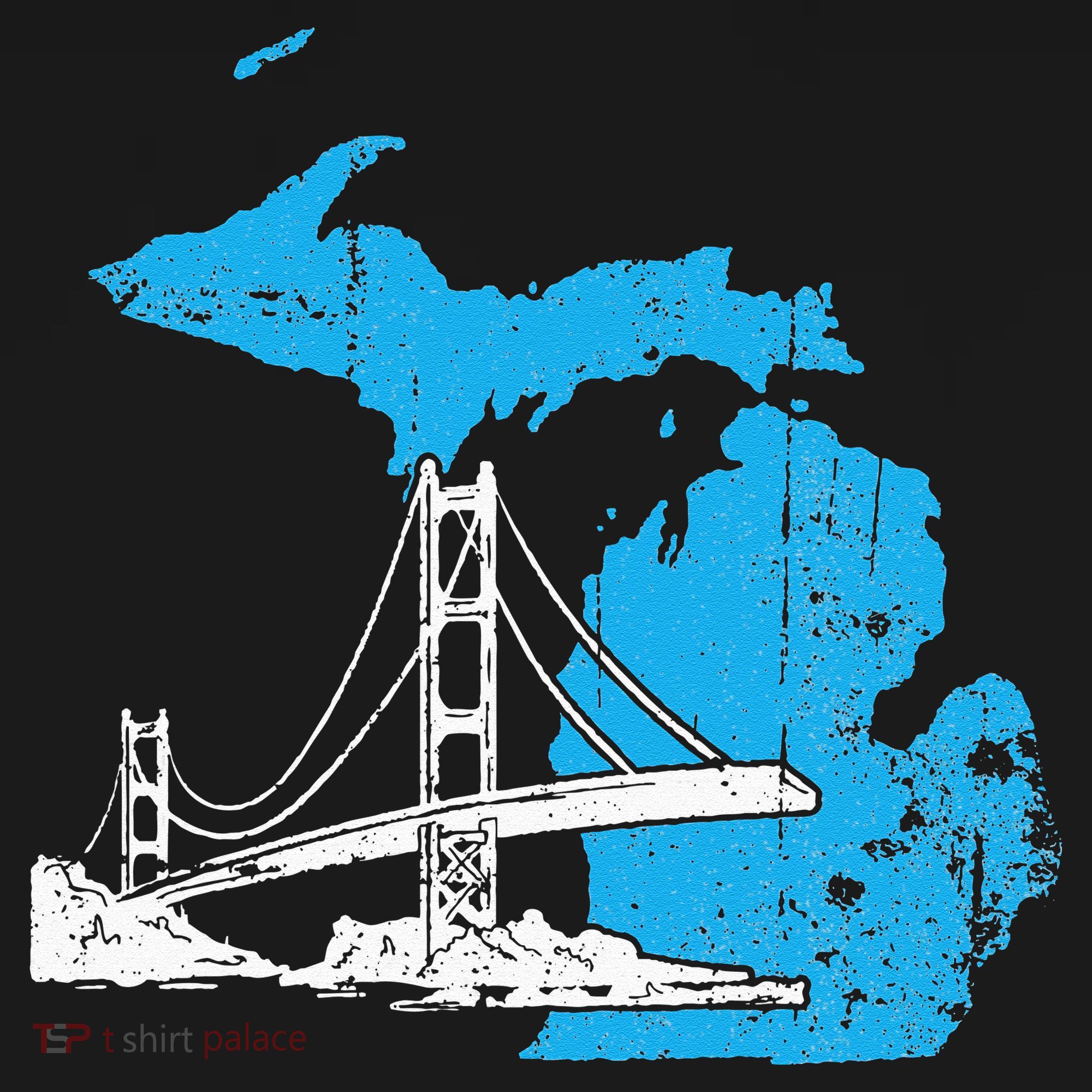 Great Lakes Shaped  Summer Michigan Mackinac Bridge Ornament