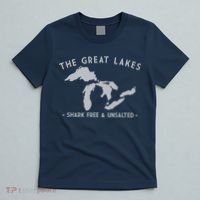 Great Lakes Shark Free And Unsalted Funny Vintage T-Shirt thumb 5