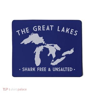 Great Lakes Shark Free And Unsalted Funny Vintage Mousepad
