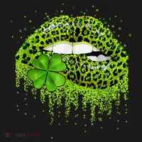 Green Lips Sexy Irish Leopard Shamrock St Patricks Day Doggie Tank thumb 4