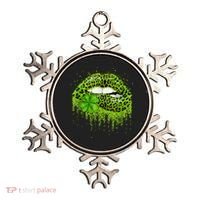 Green Lips Sexy Irish Leopard Shamrock St Patricks Day Ornament thumb 0