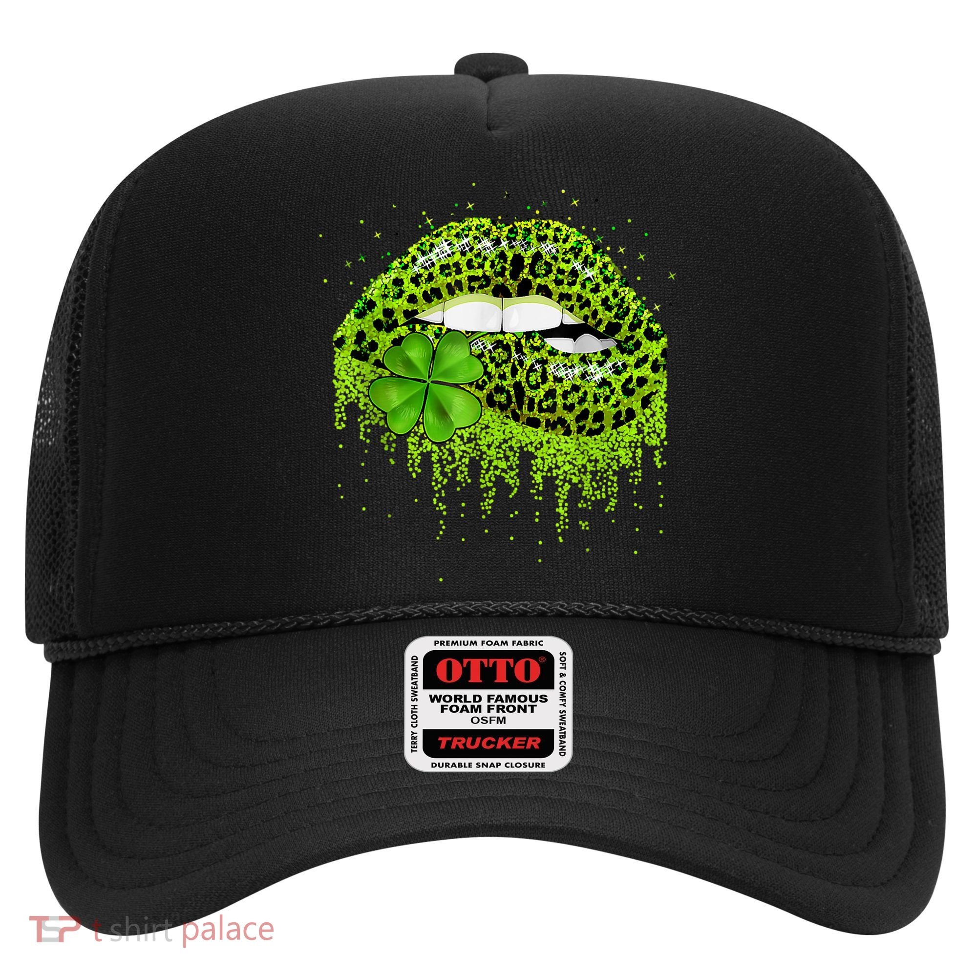 Green Lips Sexy Irish Leopard Shamrock St Patricks Day Hat