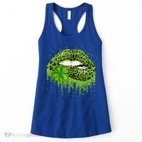 Green Lips Sexy Irish Leopard Shamrock St Patricks Day Women's Tank Top thumb 0