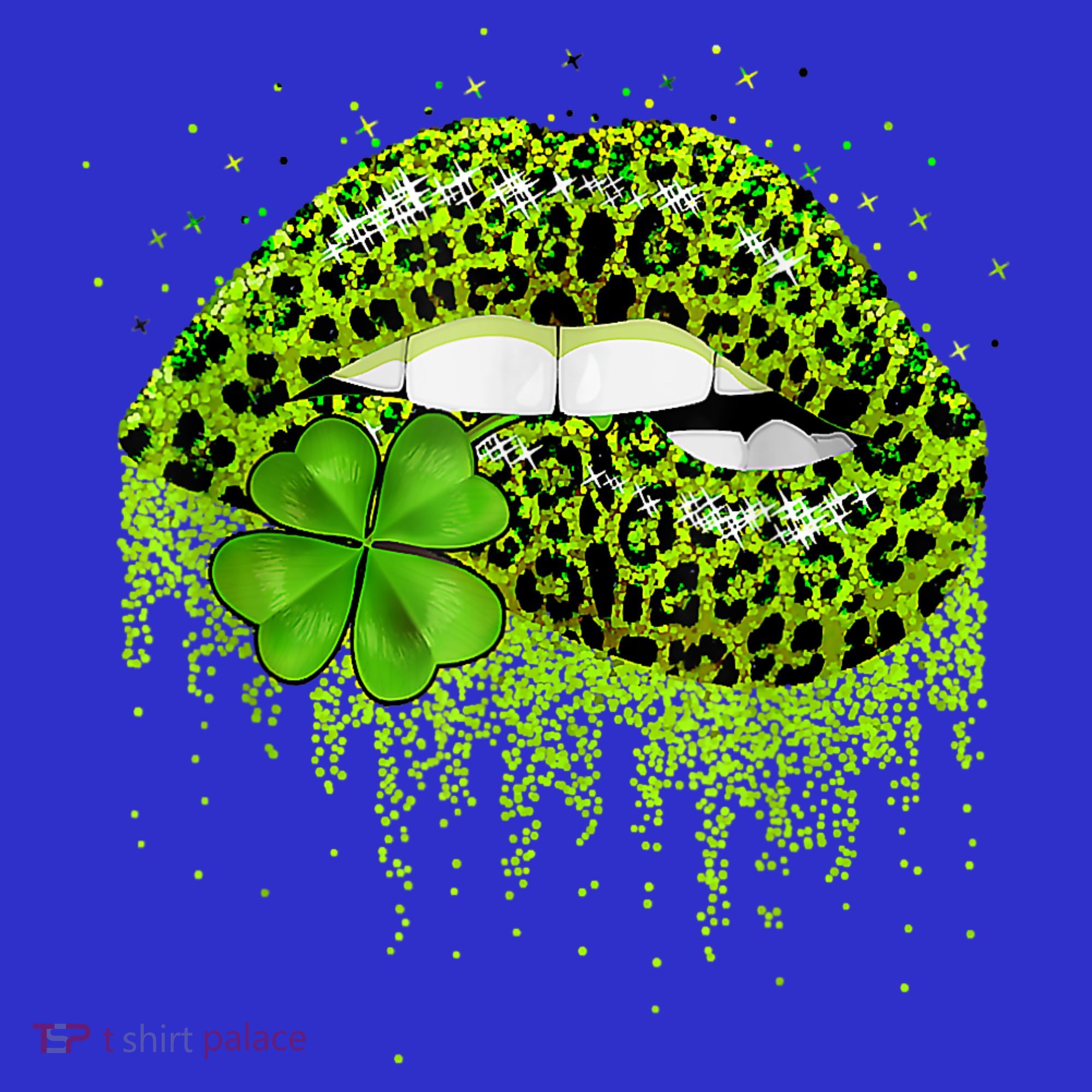 Green Lips Sexy Irish Leopard Shamrock St Patricks Day Women's Tank Top