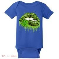 Green Lips Sexy Irish Leopard Shamrock St Patricks Day Baby Bodysuit thumb 0