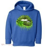 Green Lips Sexy Irish Leopard Shamrock St Patricks Day Toddler Hoodie thumb 0