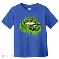 Green Lips Sexy Irish Leopard Shamrock St Patricks Day Toddler T-Shirt thumb 0