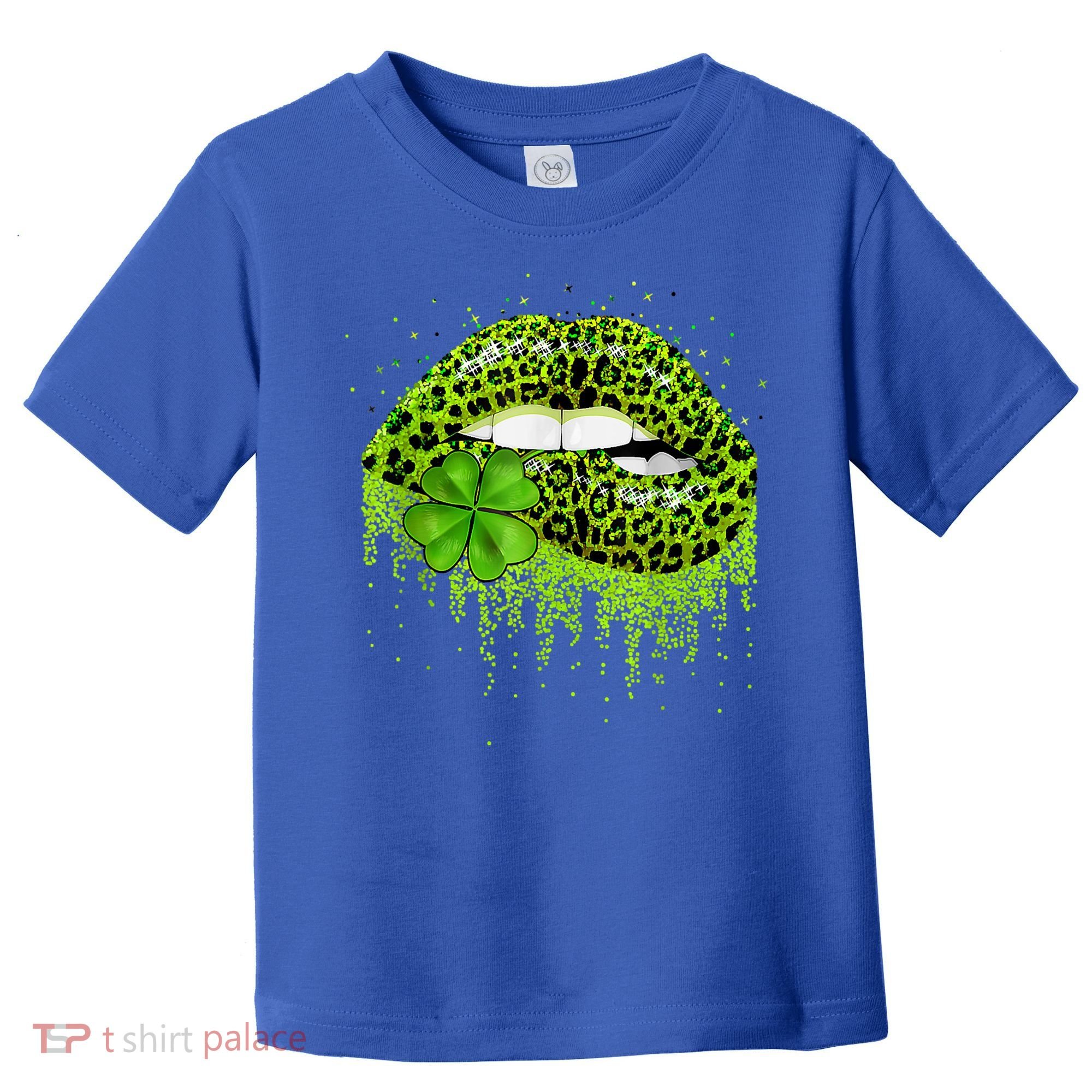Green Lips Sexy Irish Leopard Shamrock St Patricks Day Toddler T-Shirt