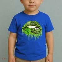 Green Lips Sexy Irish Leopard Shamrock St Patricks Day Toddler T-Shirt thumb 2