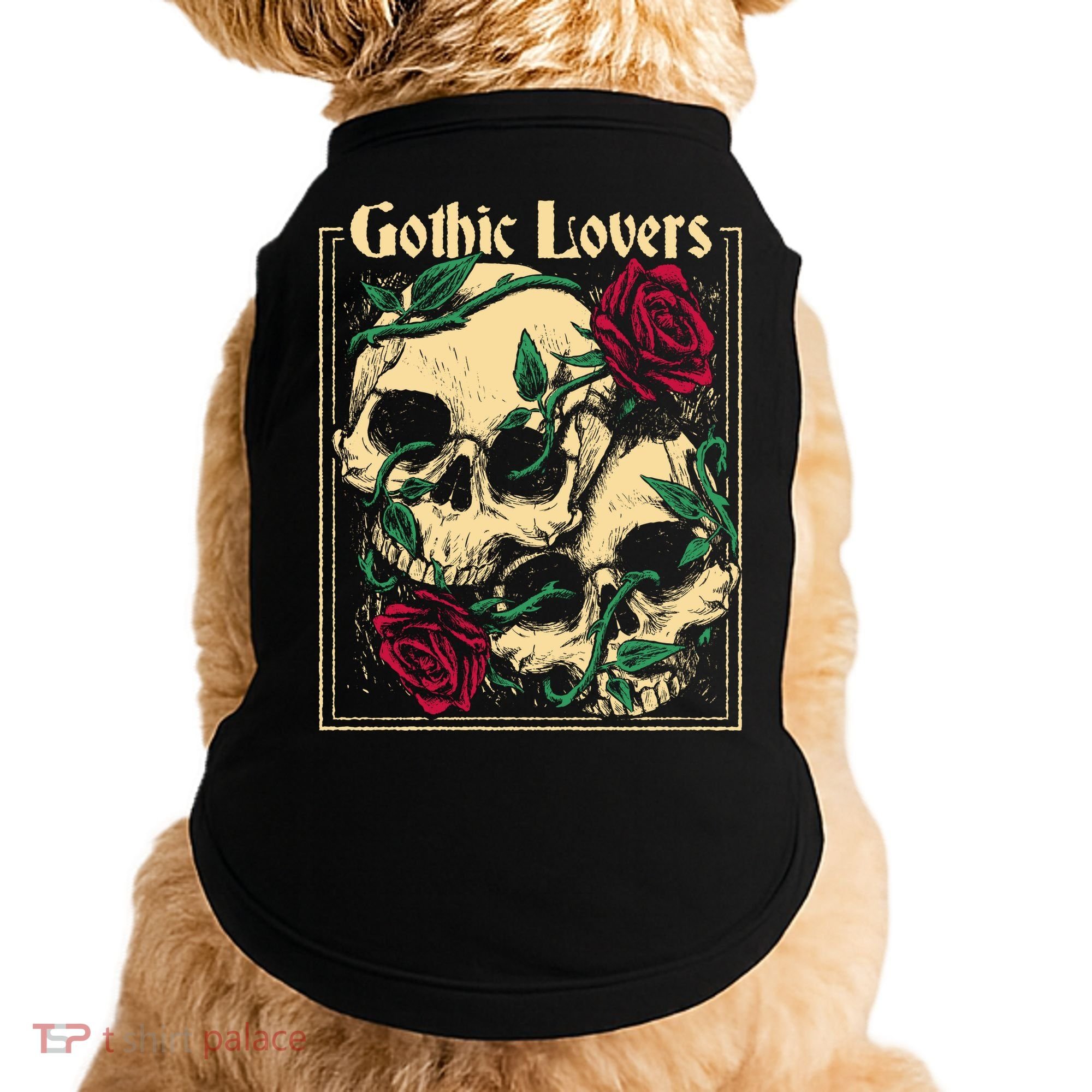Gothic Lovers Skull And Rose Doggie Tank