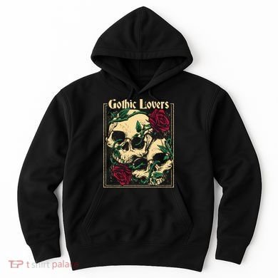Gothic Lovers Skull And Rose Hoodie