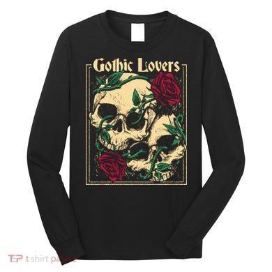Gothic Lovers Skull And Rose Long Sleeve Shirt