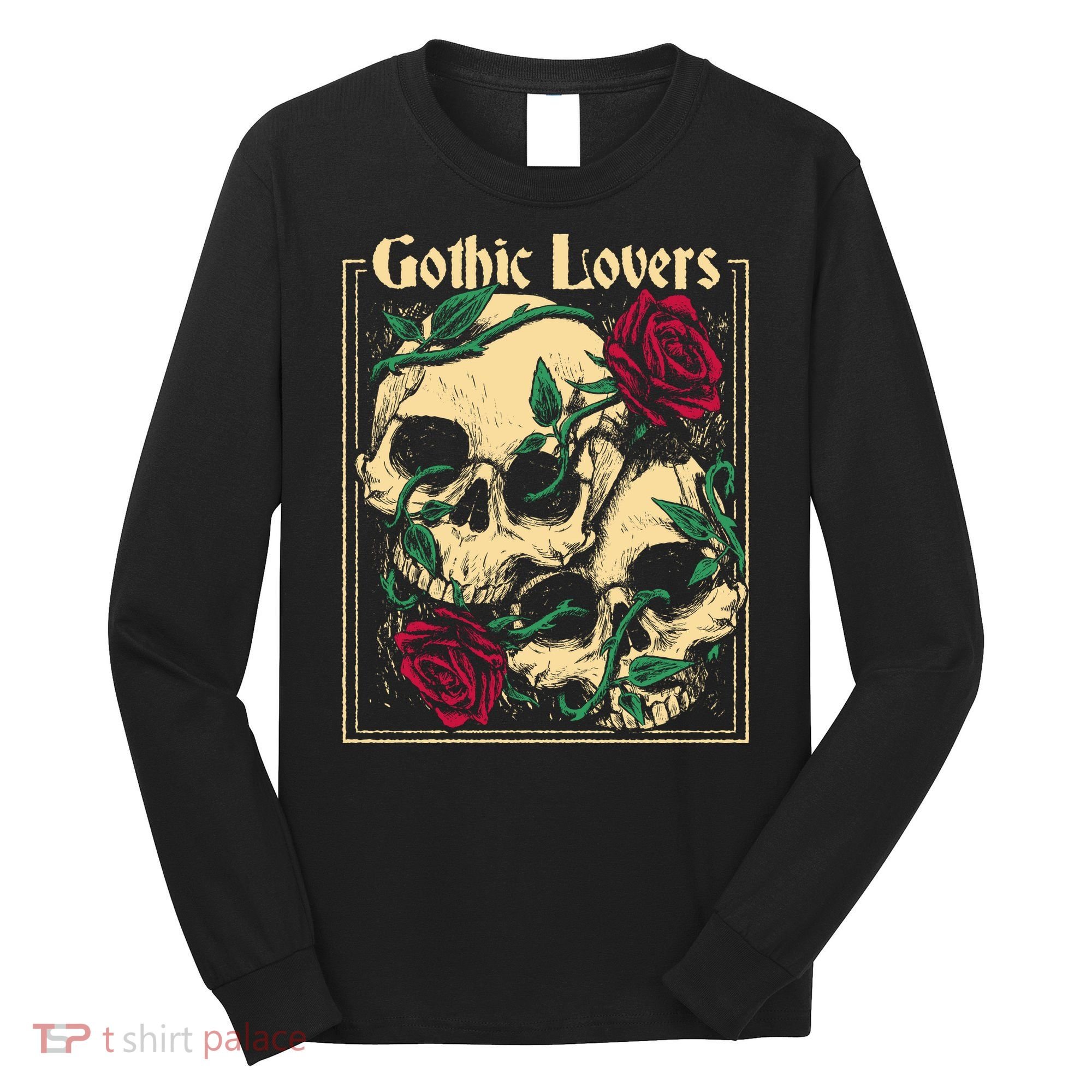 Gothic Lovers Skull And Rose Long Sleeve Shirt