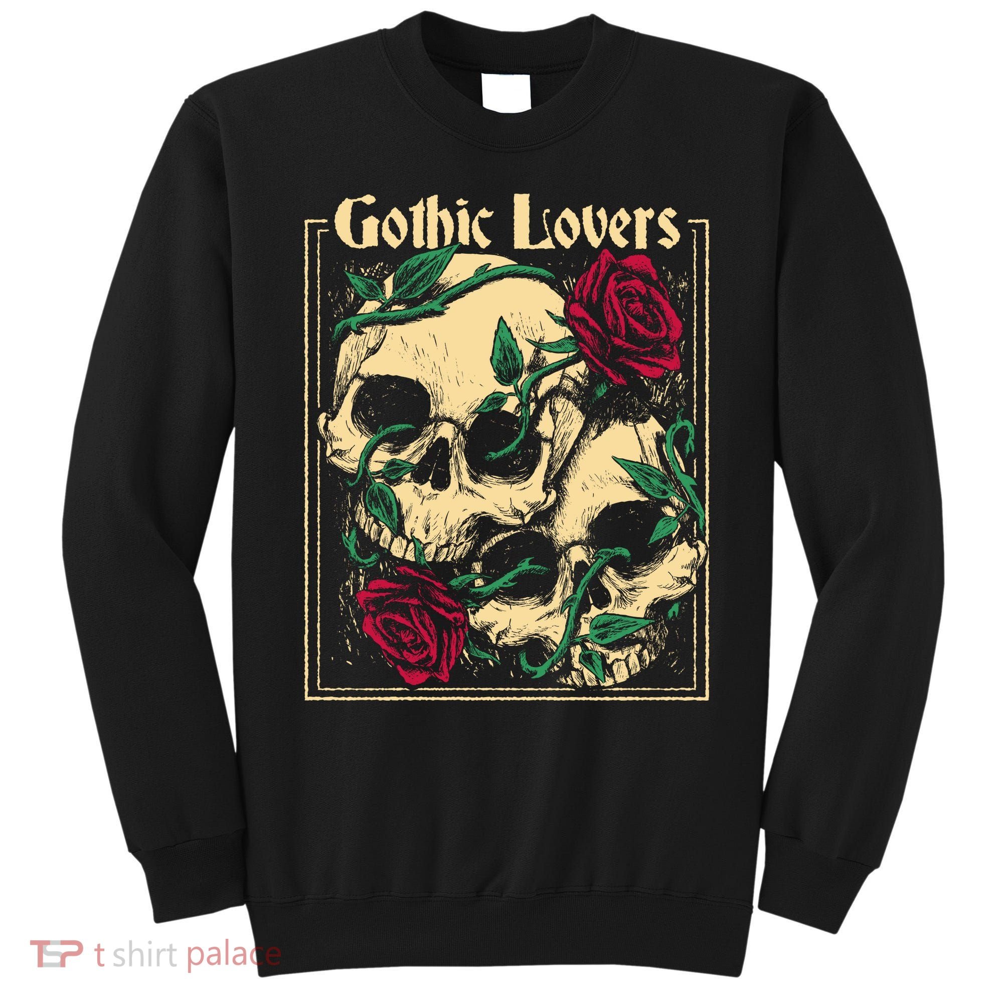 Gothic Lovers Skull And Rose Sweatshirt