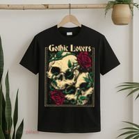 Gothic Lovers Skull And Rose T-Shirt thumb 2