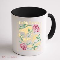 Gothic Lovers Skull And Rose Coffee Mug thumb 1